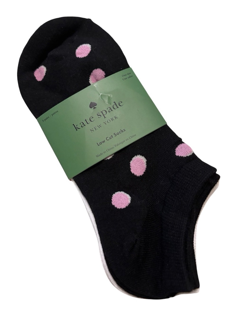 Kate spade polka dot lowcut socks 3 pack NWT